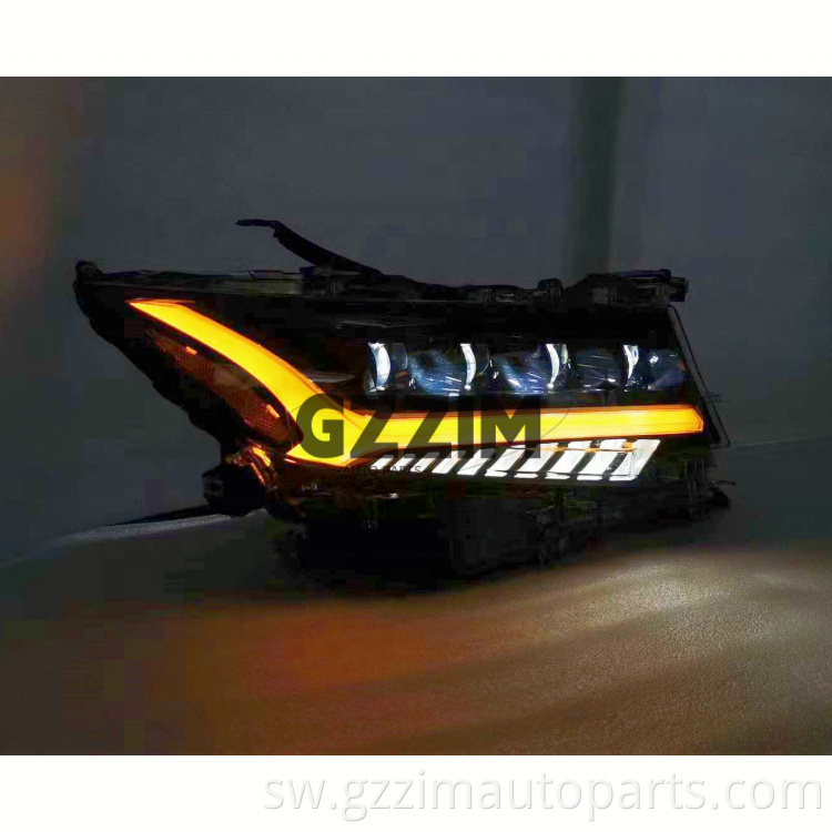 Sehemu za Auto ABS Plastiki LED Front Light Sehemu za kichwa kwa Prado 2018-2022